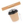Alipis Disposable Double-layer Kraft Paper Tea Cups with Black Lids, 50pcs Set, Insulated Hot Beverage Cups for Coffee, Milk Tea, Party and Travel Use view 2