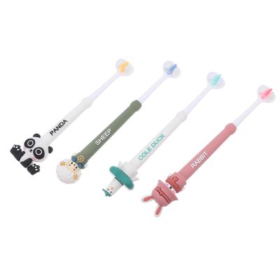 DIYEAH -Sided Toothbrush 4pcs with Extra Soft Bristles, U-Shaped Design for Gentle Care, Suitable for Boys and Ages 3