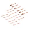 FRCOLOR Disposable Plastic Cutlery Set 18pcs (6 Rose Gold Cake Tableware Sets) Party Spoon Fork Cutter Plastic Serving Cutlery for Catering and Events view 1