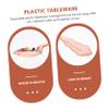 FRCOLOR Disposable Plastic Cutlery Set 18pcs (6 Rose Gold Cake Tableware Sets) Party Spoon Fork Cutter Plastic Serving Cutlery for Catering and Events view 3
