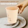 HOOWIFFY 150pcs 9oz Fiber Paper Cups Disposable Coffee Cups Thickened Sturdy Portable for Outdoor Parties and Travel view 3