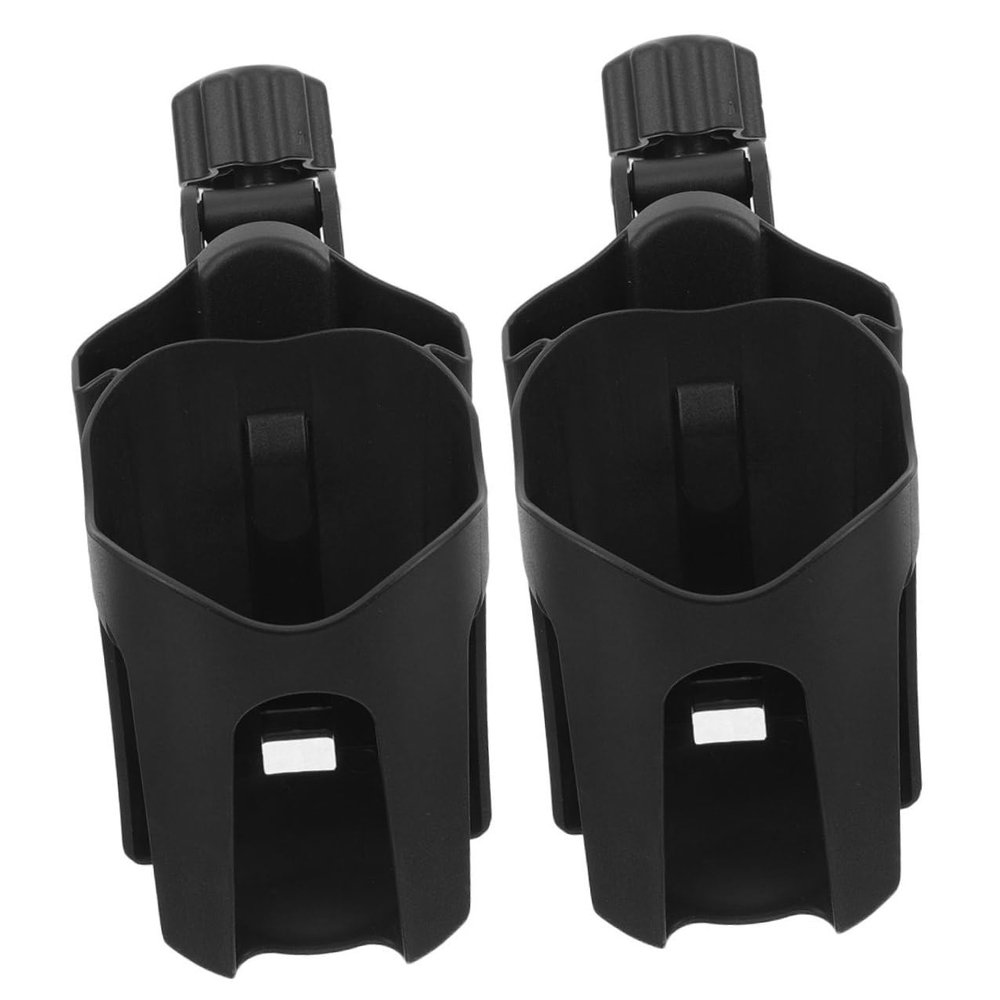 WRITWAA 2pcs Universal Walker Wheelchair Cup Holder with Phone Stand Clamp Type Adjustable Mobility Scooter Accessories for Stroller Bicycle Carriage Use