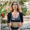Abaodam Women Compression Arm Shaper Vest with Posture Correction Slimming Upper Arm Garment Black Large for Back Support view 4