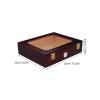 Anneome Wooden Cigar Humidor Box with Glass Top Window, Built-in Hygrometer and Humidifier, Compact Desktop Cigar Storage Container for Home and Office Use view 2