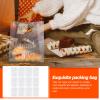 HONMEET 50pcs Multipurpose Frosted Bread Storage Bags Handles, Small Size Baking Packaging Pouches for Cookies, Biscuit, Candy Wrapping and Food Storage view 4