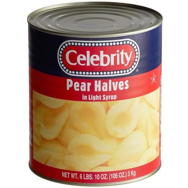 #10 Can Pear Halves in Light Syrup - 6/Case