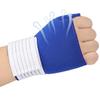 OSOLADY Fingerless Wrist Compression Gloves with Breathable Thumb Support, Adjustable Blue Elastic Wrist Brace for Sports, Volleyball, and Hand Injury view 4