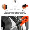 Homoyoyo Copper Wire Cooktop Cleaning Brush 2pcs Sturdy Steel Bristle Kitchen Cleaning Tool for Stove Grease and Oil Removal Handle Brush for Household view 3