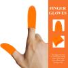 WOONEKY 200pcs Non-Slip Wear-Resistant Protectors for Money Counting and Agricultural Labor Anti-Skid Thickened Sleeves in Orange and White view 3
