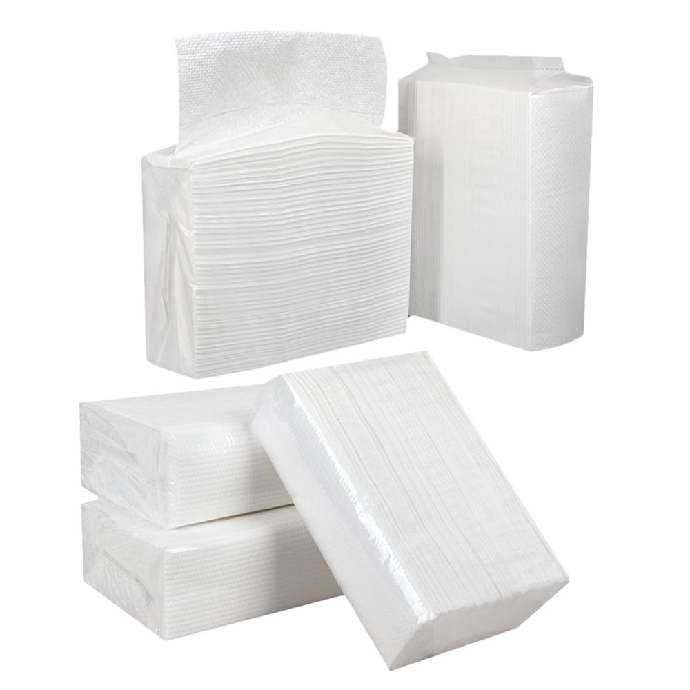WESIEVYA Paper Towels Hand Towels 120-sheet 5pcs Water-absorbent Napkins for Bathroom Kitchen Multi-use Disposable Wipe for Commercial and Home Use