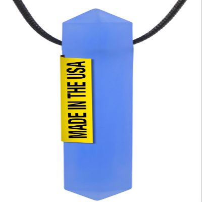 ARK Krypto-Bite, Chew Necklaces for Sensory Kids and Adults, Oral Fidget for Autism, ADHD, SPD, Anxiety, Medical-Grade Sensory Chew Necklace, XT, Firm, Translucent Blue