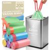 4 Gallon Trash Bags, 200 Count Drawstring Small Garbage Bags Thick Pre-separated Unscented Trash Can Liners for Bathroom Office Kitchen Bedroom Home Multi Colored view 1
