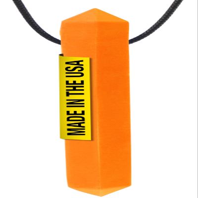 ARK Krypto-Bite, Chew Necklaces for Sensory Kids and Adults, Oral Fidget for Autism, ADHD, SPD, Anxiety, Medical-Grade Sensory Chew Necklace, XXT, Very Firm, Orange
