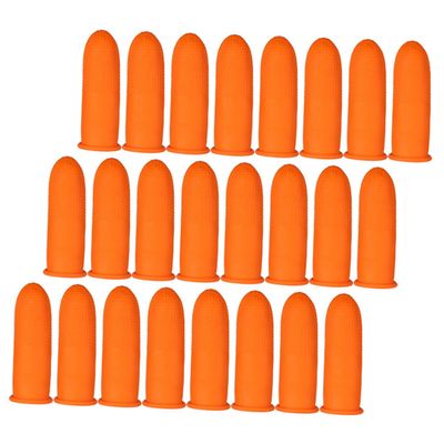 VINTORKY Protective Sleeves 200pcs Orange Disposable Anti-Static Protectors for Hot Glue, Electronics, and First Aid Use (s Size, 2 Packs)