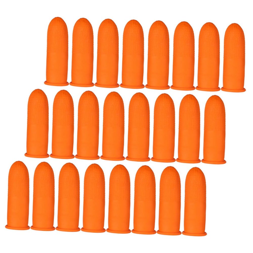 VINTORKY Protective Sleeves 200pcs Orange Disposable Anti-Static Protectors for Hot Glue, Electronics, and First Aid Use (s Size, 2 Packs)