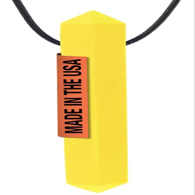 ARK Krypto-Bite, Chew Necklaces for Sensory Kids and Adults, Oral Fidget for Autism, ADHD, SPD, Anxiety, Medical-Grade Sensory Chew Necklace, Standard, Softest, Yellow