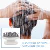 Hohopeti Manual Hair Scalp Massage Brush with Rubber Scrubber Head Hair Washing Shower Brush for Dandruff Removal and Scalp Care for Home Use view 3