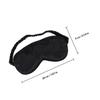 Abaodam Silk Sleep Eye Mask 2pcs Black Adjustable Strap Light Blocking Eyeshade for Night Sleep Relaxation view 2
