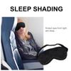 Abaodam Silk Sleep Eye Mask 2pcs Black Adjustable Strap Light Blocking Eyeshade for Night Sleep Relaxation view 4