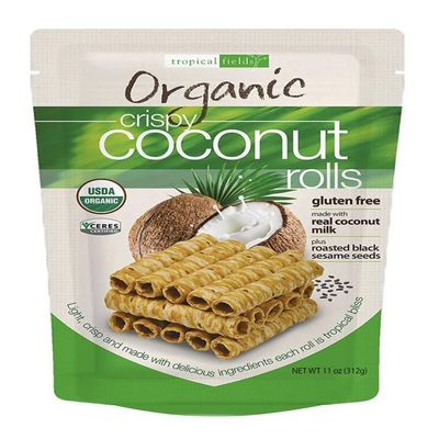 11 Oz. Organic Crispy Coconut Rolls - Organic, Gluten Free, Dairy Free