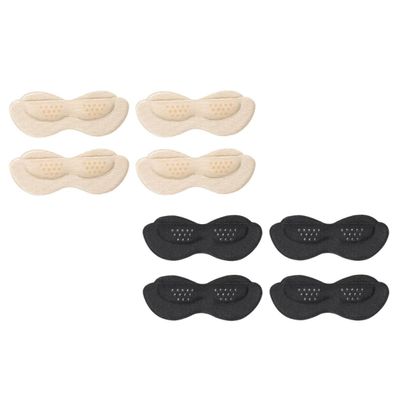 YOSADIER 4 Pairs Adhesive Anti-Wearing Heel Pads and Cushions, Thin Foam Heel Protectors for Blister Prevention, Non-Slip Shoe Inserts for Men and Women