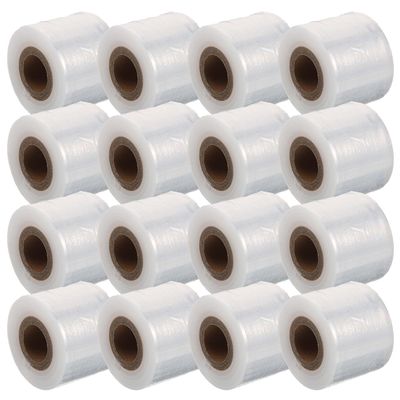 HEMOTON Mini Stretch Wrap Film Roll 5cm Wide 16 Rolls Food-grade Cling Wrap for Takeout Box Sealing and Kitchen Food Packaging