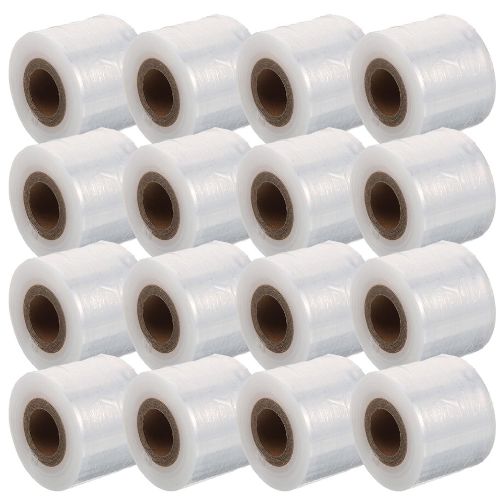 HEMOTON Mini Stretch Wrap Film Roll 5cm Wide 16 Rolls Food-grade Cling Wrap for Takeout Box Sealing and Kitchen Food Packaging