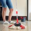 TOGEVAL Replacement Mop Handle Stainless Steel Rod with Plastic Disc, Rotating Telescopic Mop Stick for Home Floor Cleaning and Office Use, Red Sturdy Cleaning Accessory view 4