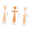 ZUNOXAZ Silicone Toothbrush 3pcs Tongue Cleaner for Oral Care Small Soft Bristle Teeth and Tongue Brush for Newborns Mouth Cleaning view 2