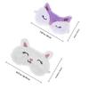 Alipis Plush Fox and Rabbit Sleeping Mask 2pcs Set, Soft Cartoon Animal Eye Masks and Teens, Lightweight Blindfold Sleep Cover for Travel and Night Use view 2