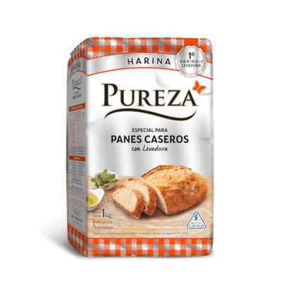 Pureza Argentine Flour Collection 1kg Premium Quality Wheat Flours, Baking, Bread, Pizza, Pasta & Sourdough Varieties, Multiple Types Available (Homemade Bread Flour)