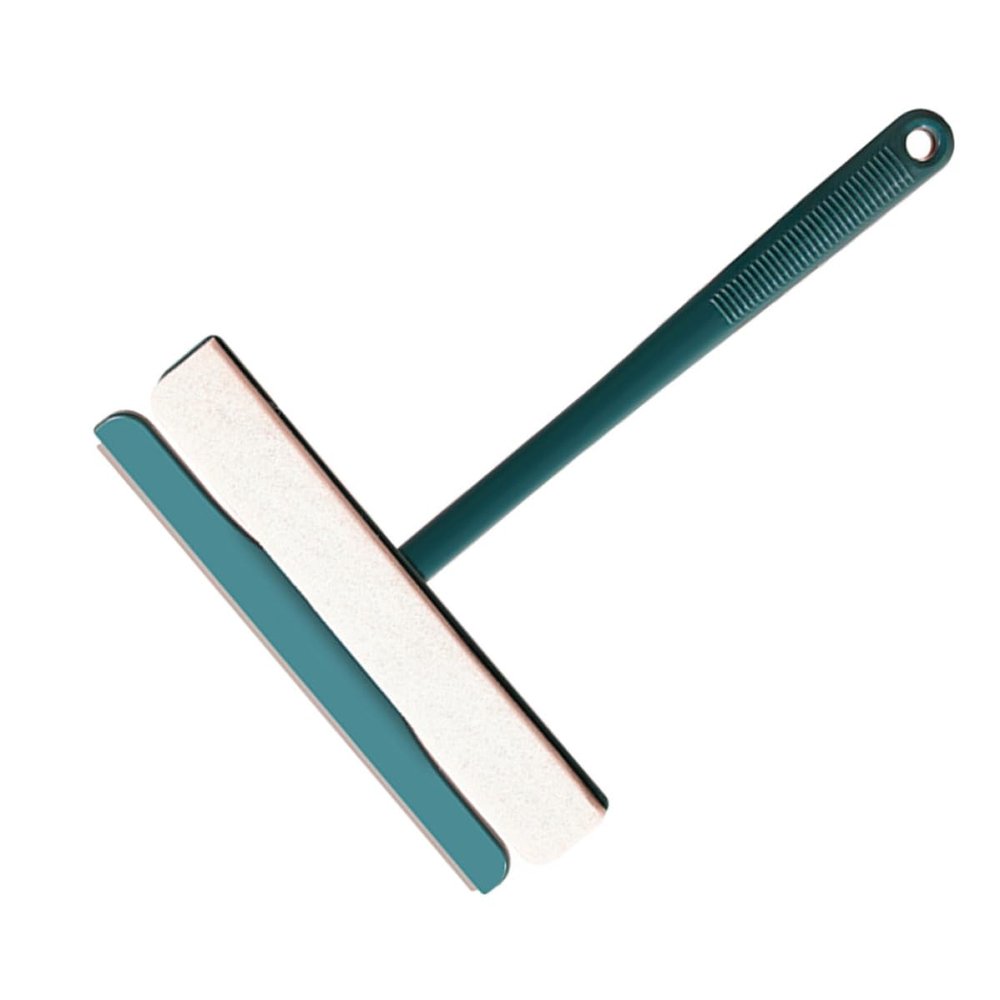 BUTIFULSIC Multi-Functional Car and Shower Door Squeegee for Window and Glass Cleaning, Rotatable Screen Dust Removal Brush, Green Window Cleaning Tool for Bathroom and Automotive Use