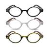 2SeeLife 3-Pack Small Round TR-90 Reading Glasses for Men & Women - Narrow-Medium Fit, Sturdy Frame, Spring Hinges, Retro Readers, Black, Clear, Green, +1.00 view 1