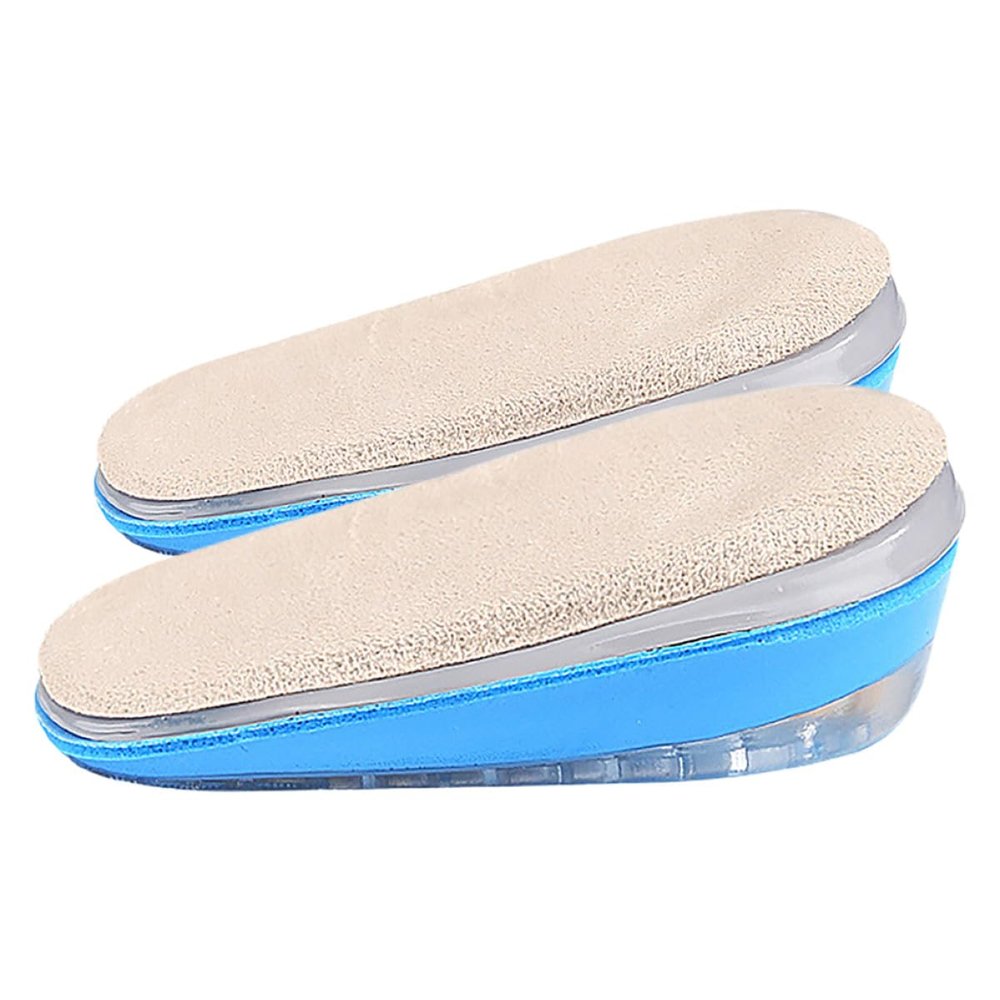 ELAYARD Gel Heel Cushion Inserts Adjustable Height Lift Insoles for Men and Women, Soft Impact-Absorbing 3-Layer Wedge Heel Pads for Leg Length Discrepancy, Size S