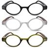 2SeeLife 3-Pack Small Round TR-90 Reading Glasses for Men & Women - Narrow-Medium Fit, Sturdy Frame, Spring Hinges, Retro Readers, Black, Clear, Green, +1.75 view 1