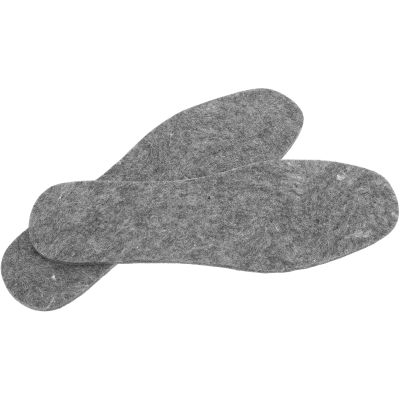 VOSAREA Wool Felt Shoe Insoles Large Size Breathable Sweat-Absorbent Soft Cuttable Warm Winter Shoe Inserts for Mens Boots Dark Gray 25cm Pair
