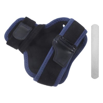 SAFIGLE Thumb Stabilizer Support Brace with Aluminum Splint, Adjustable Wrist and Thumb Splint, Breathable Sports Hand Brace for Sprain and Joint Protection (one Size, Blue-black)
