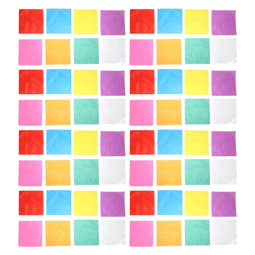 GRIRIW 90pcs Multi-color Cellophane Sheets Wraps Light Diffuser Film Translucent Craft Paper for DIY Arts, Candy Wrapping, and Packaging