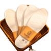 100% Natural Undyed Mulberry Silk Shoe Insoles, Handcrafted in Co Chat Village Vietnam, Set of 4 Pairs, Original White, Breathable Comfort view 1