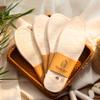 100% Natural Undyed Mulberry Silk Shoe Insoles, Handcrafted in Co Chat Village Vietnam, Set of 4 Pairs, Original White, Breathable Comfort view 2