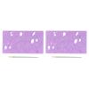 2pcs Alphabet Fondant Acrylic, Cake Decorating Letter, Mini Alphabet Acrylic with Pens for Personalized Cakes Cookies Chocolates, Purple view 1