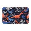 Edafol Tropical Animal Dinosaur Leaves Absorbent Bath Mat Non Slip Washable Doormat 19.7x31.5 in Quick Dry Shower Mat Thin Floor Rug for Bathroom Kitchen Entryway view 1