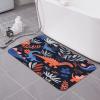 Edafol Tropical Animal Dinosaur Leaves Absorbent Bath Mat Non Slip Washable Doormat 19.7x31.5 in Quick Dry Shower Mat Thin Floor Rug for Bathroom Kitchen Entryway view 2