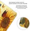Sunflower Butterfly Yellow Floral Tempered Glass Digital Body Scale, High-Precision Bathroom Weight Scale with Ultra-Bright LCD, Anti-Slip Base Tape Measure for Home Fitness view 4