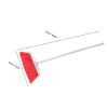 WESIEVYA Heavy Duty Stainless Steel Handle Broom with Long Bristles, Red Angle Broom for Home and Kitchen Floor Cleaning, Indoor Household Sweeping Tool for Office and Patio view 2