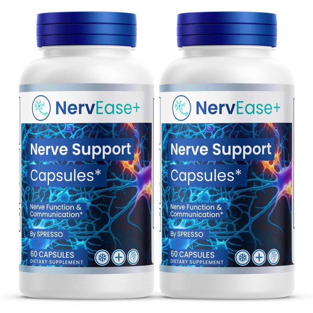 (2 Pack) NervEase Capsules, Official NervEase+ Supplement Pills with Premium Ingredients, Advanced Formula Support for Overall Health & Wellness Reviews (120 Capsules)