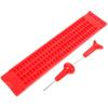 LALADEFIEE Braille Writing Board 4-line 28-Cell Plastic Writing Plate with 2 Stylus Pens Red for Blind Learning and Visual Impairment Aid view 1