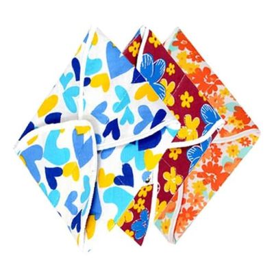 Roti Cover Wrapping Cloth, Cotton, Assorted Printed, Pack of 6, with Closure, Lightweight, for Home and Travel, 8.3x8.3 Inch (3)