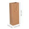 FOMIYES 10pcs Thick Kraft Paper Wine Bottle Bags with Handle, Single Bottle Wine Tote Carrier for Packaging, Birthday Wedding Christmas Party Favor Supplies, Yellow Window Design view 2
