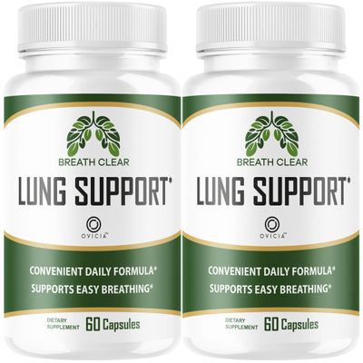 (2 Pack) Breath Clear Capsules - Official BreathClear Pills Advanced Premium Formula Support Maximum Strenght, All Natural Ingredients Vitamins For Overall Health & Wellness, 120 Capsules For 2 Months
